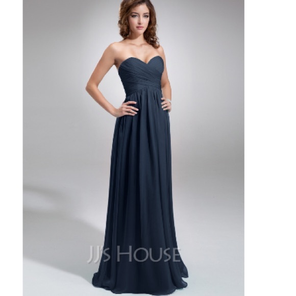 💙JJ’s HOUSE💙CHIFFON FLOOR LENGTH EMPIRE DRESS💙 - Picture 2 of 9